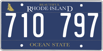 RI license plate 710797