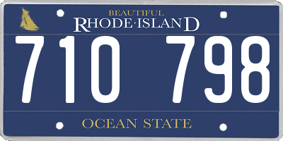 RI license plate 710798