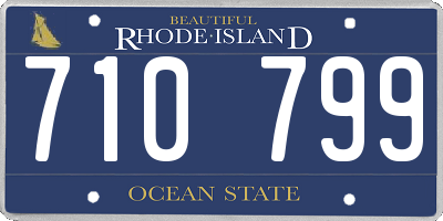 RI license plate 710799