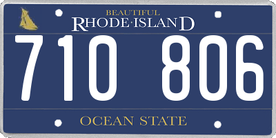 RI license plate 710806