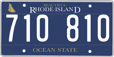 RI license plate 710810