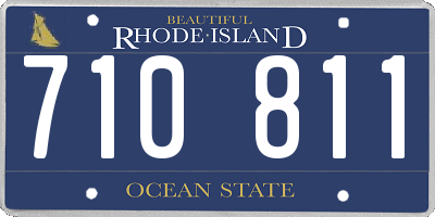 RI license plate 710811