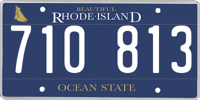 RI license plate 710813