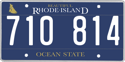RI license plate 710814