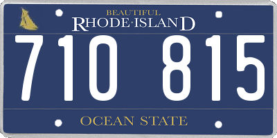 RI license plate 710815