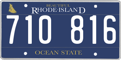 RI license plate 710816