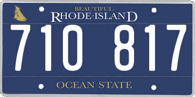 RI license plate 710817