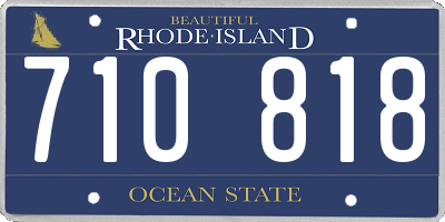 RI license plate 710818