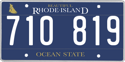 RI license plate 710819