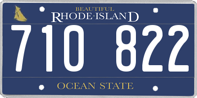 RI license plate 710822