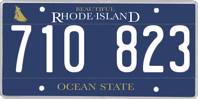 RI license plate 710823