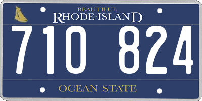 RI license plate 710824