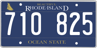 RI license plate 710825