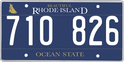 RI license plate 710826