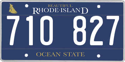 RI license plate 710827