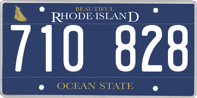 RI license plate 710828