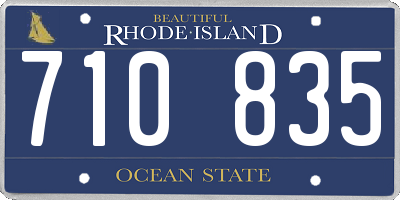RI license plate 710835