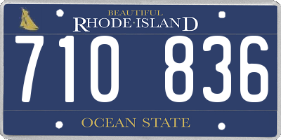 RI license plate 710836