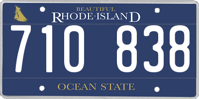 RI license plate 710838
