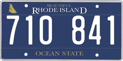 RI license plate 710841