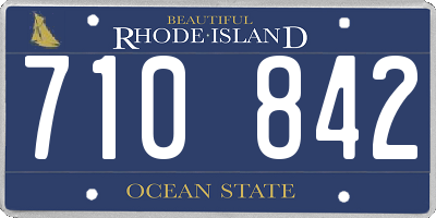 RI license plate 710842