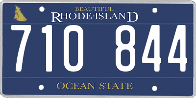 RI license plate 710844