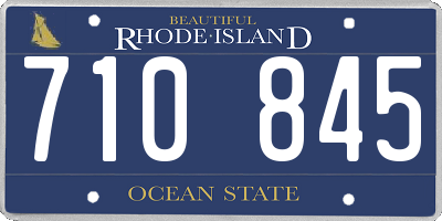 RI license plate 710845