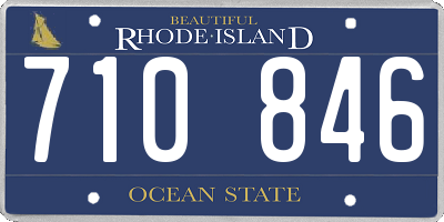 RI license plate 710846