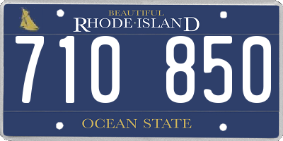 RI license plate 710850