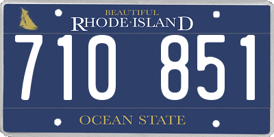 RI license plate 710851