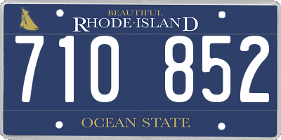 RI license plate 710852
