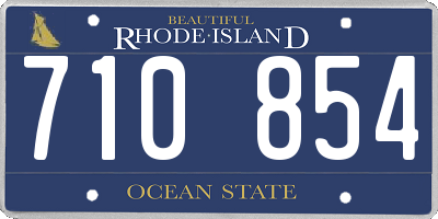 RI license plate 710854