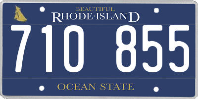 RI license plate 710855