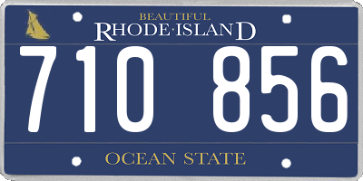 RI license plate 710856