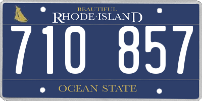 RI license plate 710857