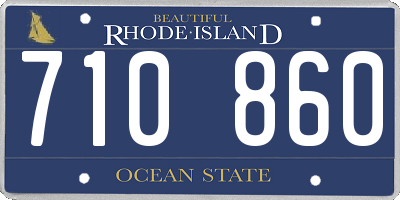 RI license plate 710860