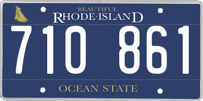 RI license plate 710861