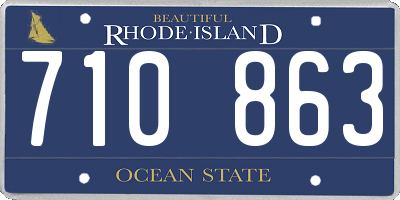 RI license plate 710863