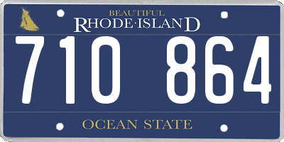 RI license plate 710864
