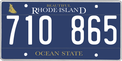 RI license plate 710865