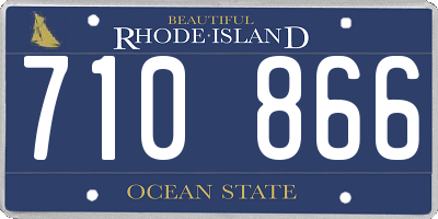 RI license plate 710866