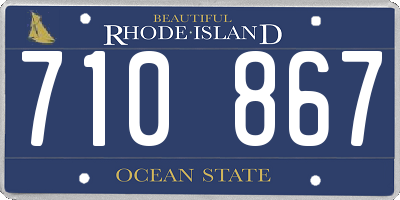 RI license plate 710867