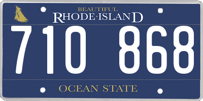 RI license plate 710868