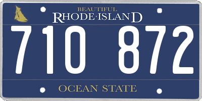 RI license plate 710872