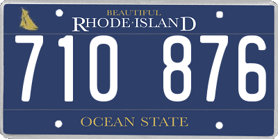 RI license plate 710876