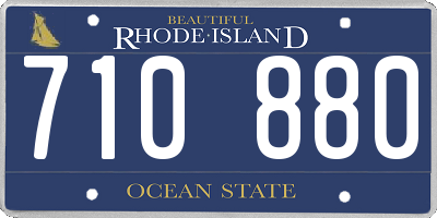 RI license plate 710880