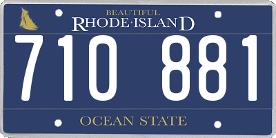 RI license plate 710881