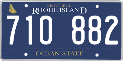 RI license plate 710882