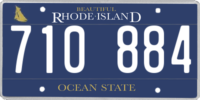 RI license plate 710884