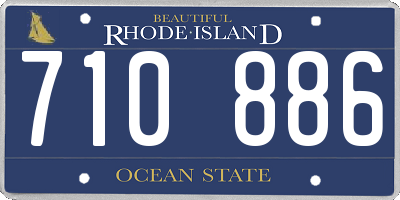 RI license plate 710886